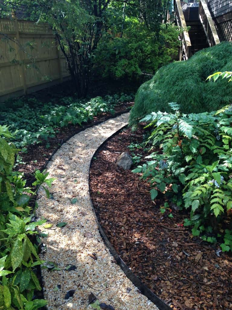 New Mt Washington Backyard After- Pea Gravel Garden Path