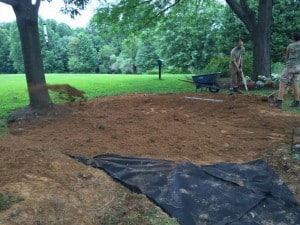 The crew is laying the foundation for a beautiful rain garden! Howard County, MD Rain Garden: Before and After Pictures