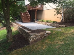 Foundation for the permeable patio