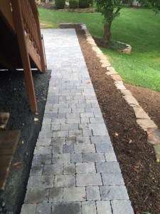 Newly installed Patio and Walkway with Permeable Pavers