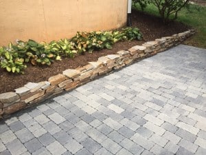 Newly Installed Patio and Garden Bed
