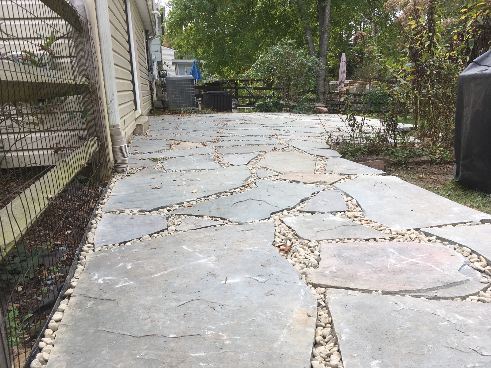 PA Irregular Flagstone Patio and Grill Pad - Landscape ...