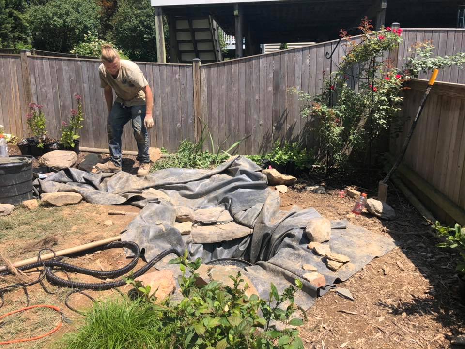 Pondless water feature progress