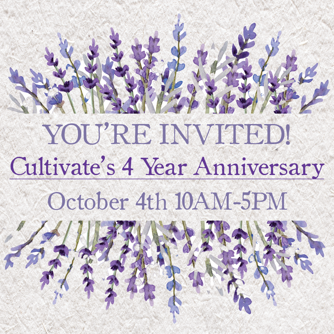 Cultivate 4 year anni invite