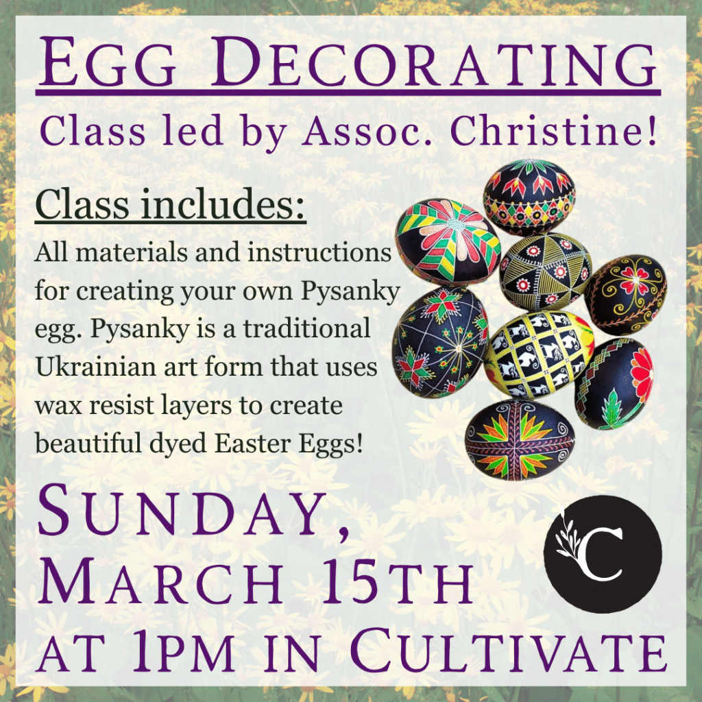 Egg Decorating Class 3.15 Egg Decorating Class 3.15