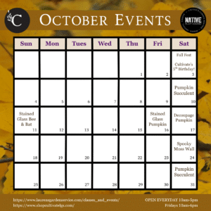 October Events Calendar October Events Calendar